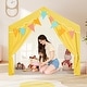 preview thumbnail 20 of 28, EROMMY Kids Tent Playhouse with LED Star Lights and Padded Mat, Large Indoor Toddler Tent for Boys and Girls.