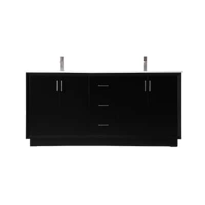 Elegant Lighting VF19672D Hayes 72" Free Standing Double Basin Vanity