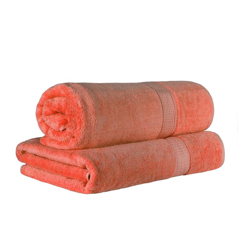 Superior Egyptian Cotton Pile Heavyweight Bath Sheet Set of 2