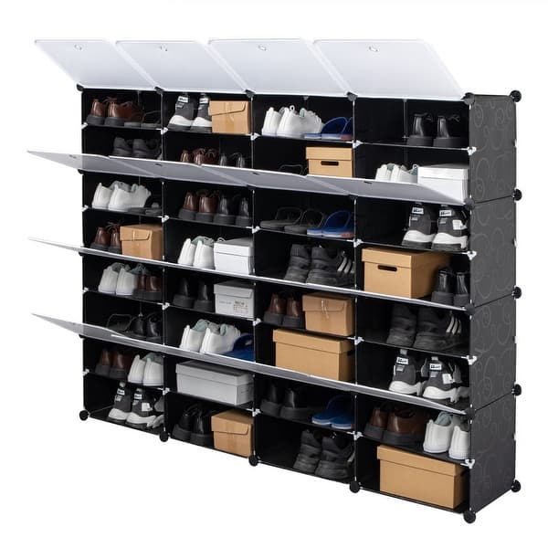 12 Cube Storage Organizer 8 Cube Stackable Plastic Cube Storage Shelves ...