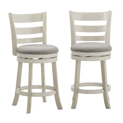 Rovinj Ladder Back 24"H Swivel Counter Height Stool