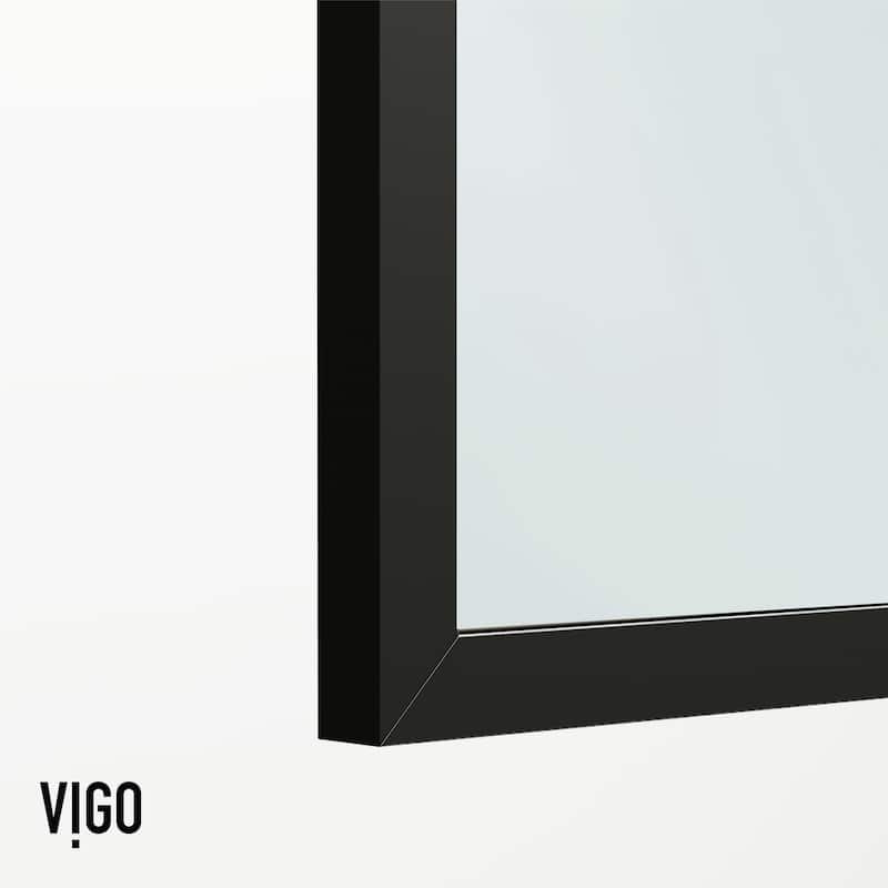 VIGO Zenith 34" W x 62" H Frameless Fixed Tub Screen Door
