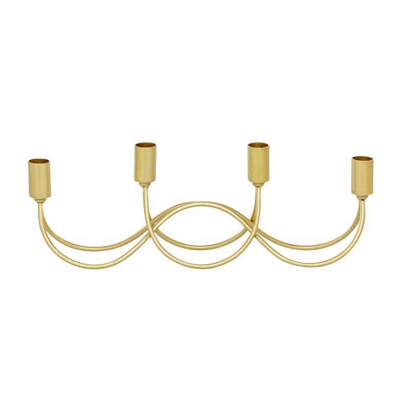 CosmoLiving by Cosmopolitan Gold Metal Candelabra