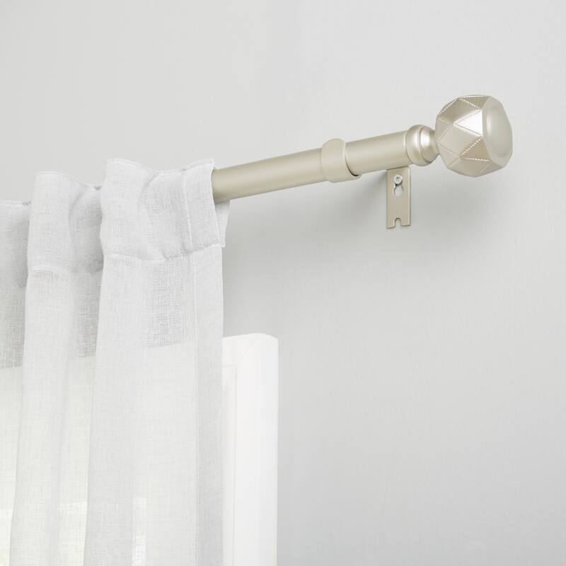 ATI Home Regal 1" Adjustable Window Curtain Rod and Finial Set