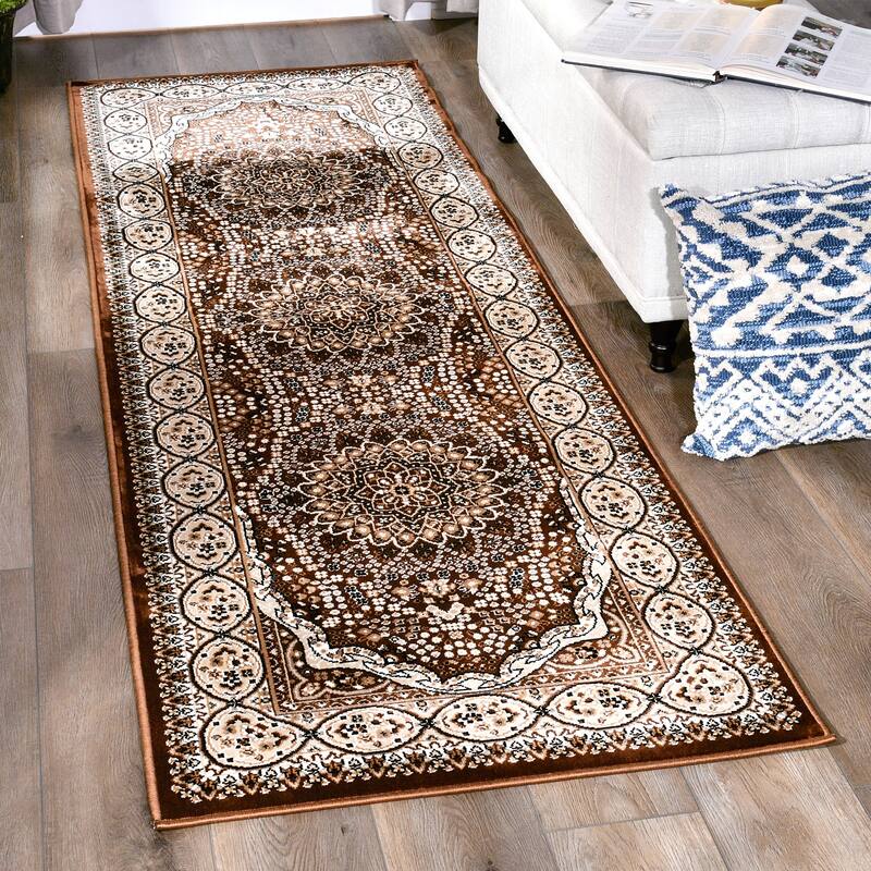 Prime Collection Border Area Rug - 2'8'' X 8'1'' - Brown/Cream