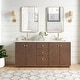 preview thumbnail 13 of 126, Oza Bath Vanity with Quartz Stone Top and Mirror