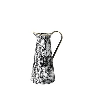 View of Petite Black And White Textured Jug Vase - Bed Bath & Beyond - 39508288