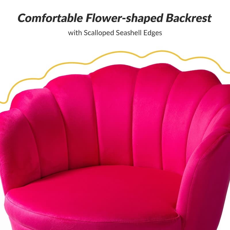 Xabier Cute Modern Upholstered Barrel Chair Accent Chair with Tufted Back by HULALA HOME