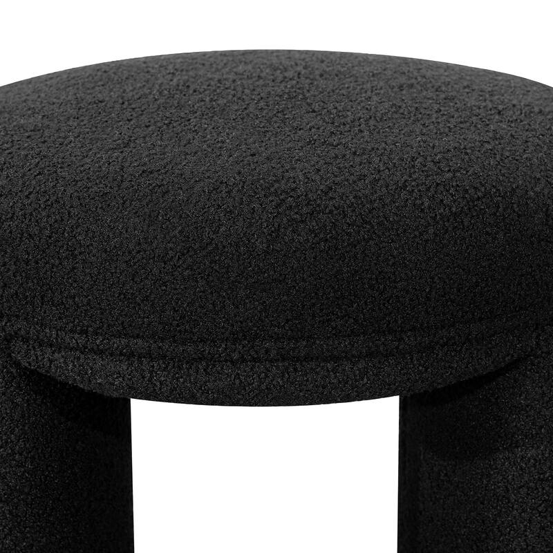 Adeco Ottoman Small Teddy Low Foot Stool Vanity Stool