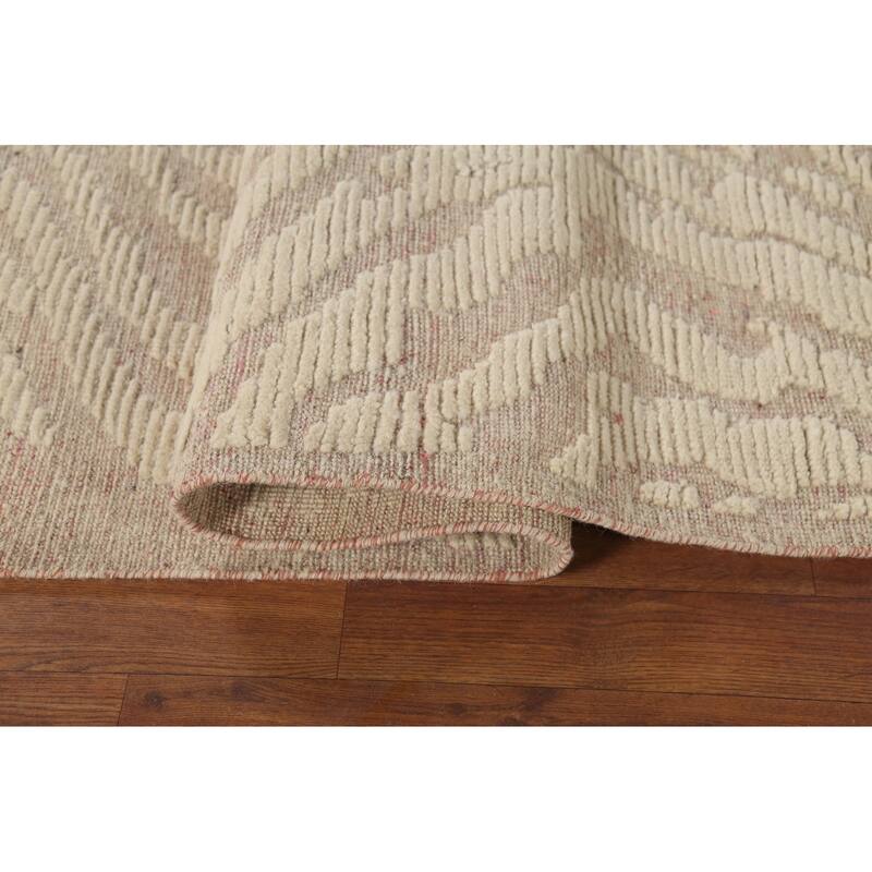 Moroccan Abstract Area Rug Handmade Wool Carpet - 7'11"x 9'7"