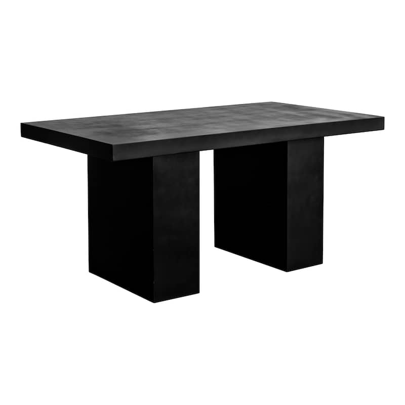 Aurelle Home Modern Concrete Outdoor Rectangular Dining Table