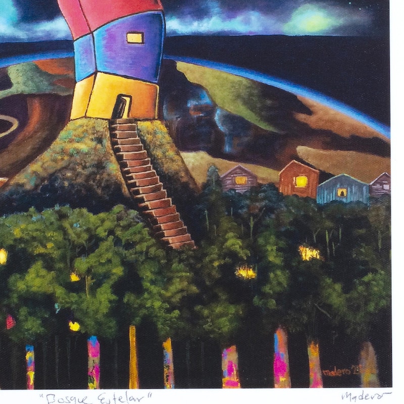 Novica Handmade Star Forest Giclee On Canvas