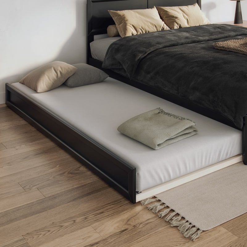 Mid-Century Modern Trundle - Black - Twin XL