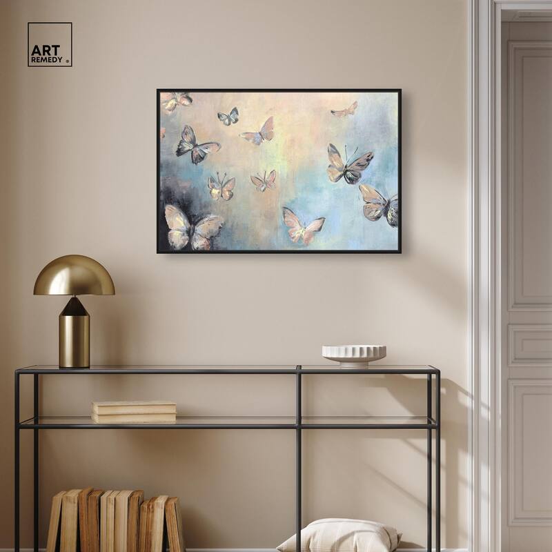 Textured Butterflies I Canvas by Art Remedy