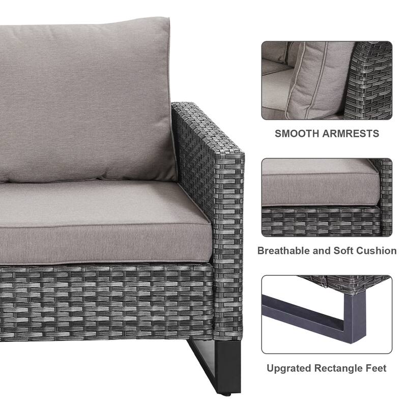 Gymojoy Sectional Sofa High Back Patio Sofa