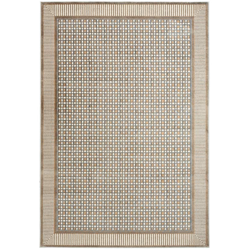 Nourison Nordic Indoor only Geometric Area Rug - 5' x 7' - Blue/Multicolor - Rectangle