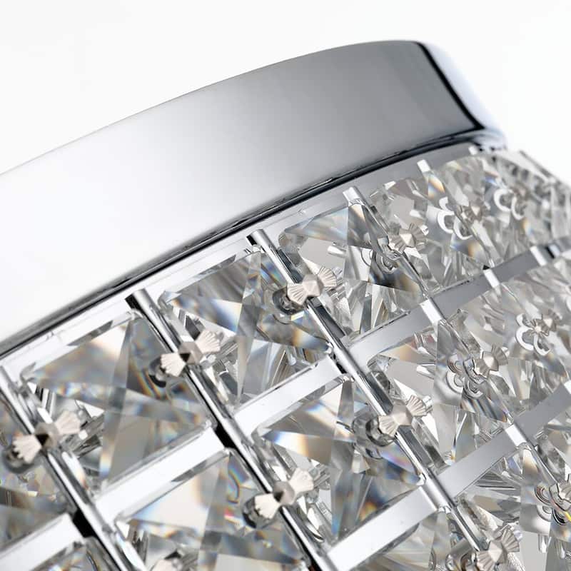 Maxax 4 - Light 15'' Crystal Metal Flush Mount - N/A