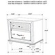 preview thumbnail 20 of 57, Barzini Upholstered Bedroom Set White with Wingback Headboard
