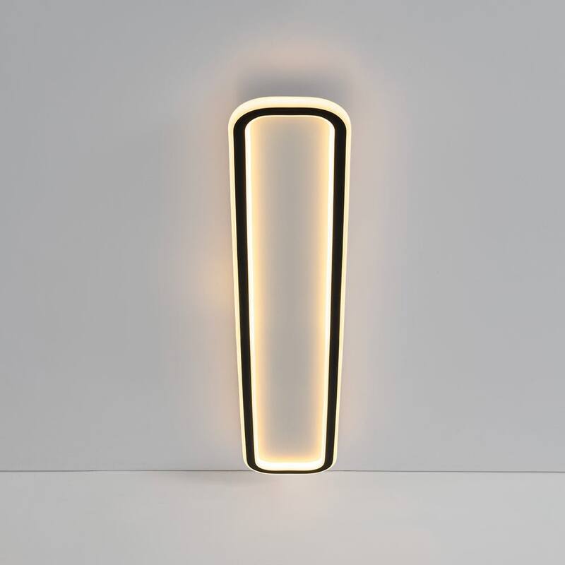 Minimalism Rectangular Dimmable LED Semi Flush Mount Ceiling Light