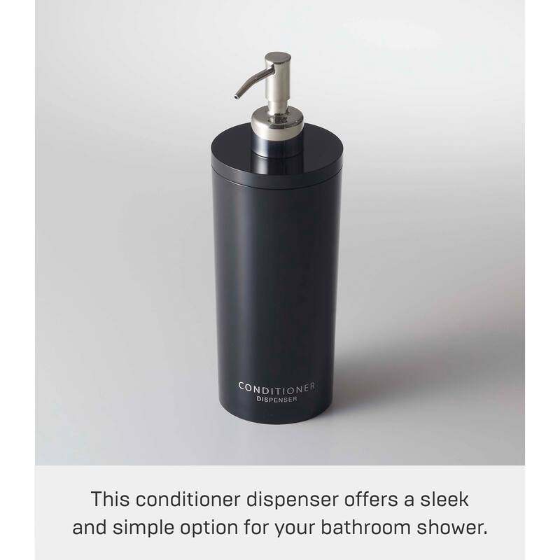 Yamazaki Home Round Shower Dispenser - Three Styles, ABS Plastic, Conditioner, 16.9 fluid oz., 500 ml