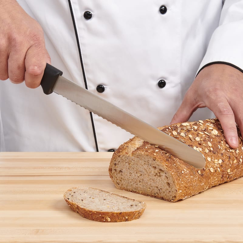 CatCora Serrated Bread Knife, Professional 10-Inch German Steel Blade, Ergonomic Soft-Grip Handle, NSF-Certified Kitchen Knife
