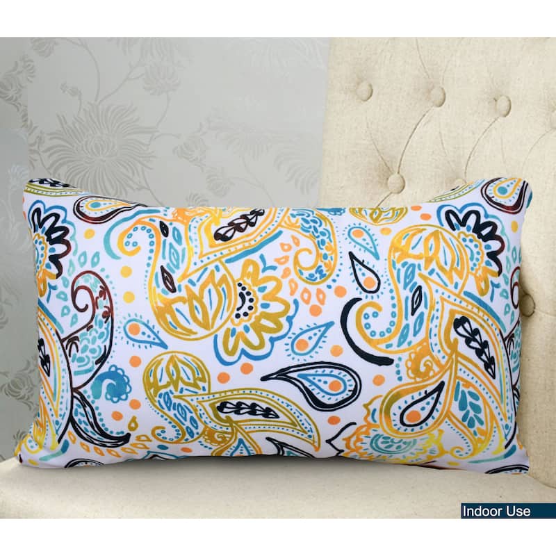 Decorative Indoor/Outdoor Weatherproof Throw Pillows with Inserts for Your Patio Furniture, Chairs, Indoor Décor - 12x20 Inches