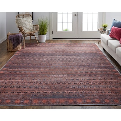 Welch Oriental Camel Tan/Blue Area Rug