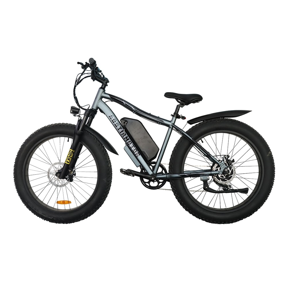 1000W Electric Fat Tire Bike, 48V 20Ah Lithium Battery, Shimano 7-Speed for Adults - Gray