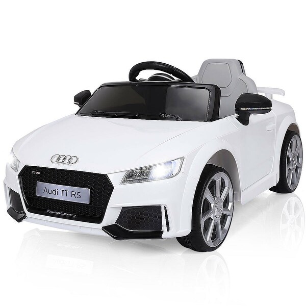 Shop Costway White 12V Audi TT RS Electric Kids Ride On ...