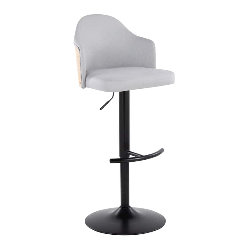Carson Carrington Valsatra Adjustable Bar Stool with Rounded T Footrest (Set of 2)