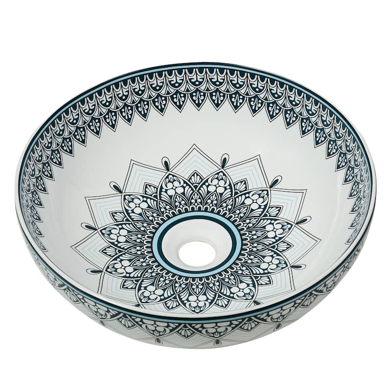16" Round Artistic Ceramic Vessel Sink