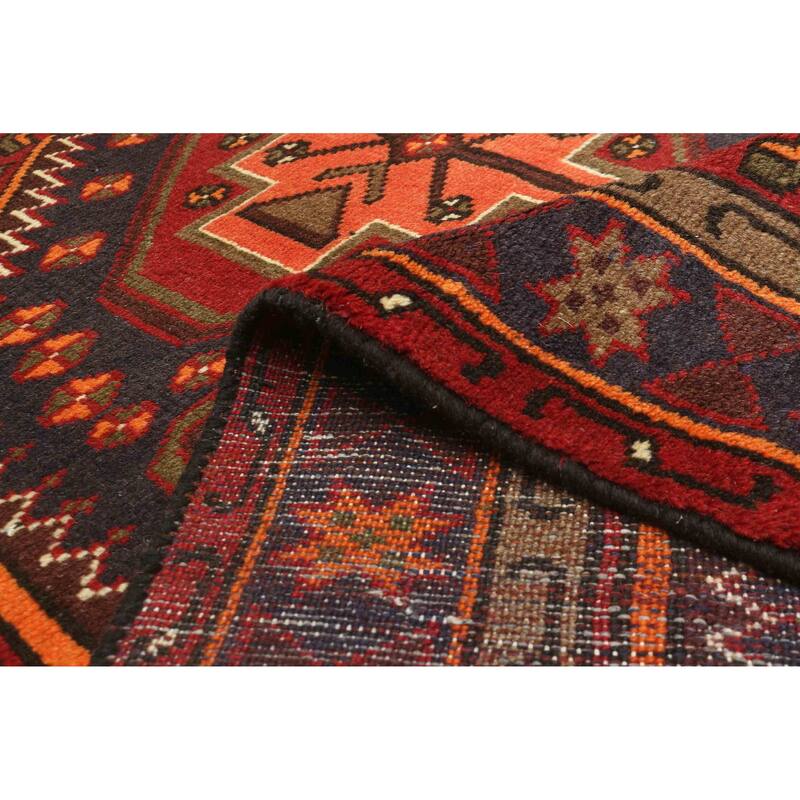 ECARPETGALLERY Hand-knotted Andelz Dark Navy, Red Wool Rug - 3'4 x 4'9