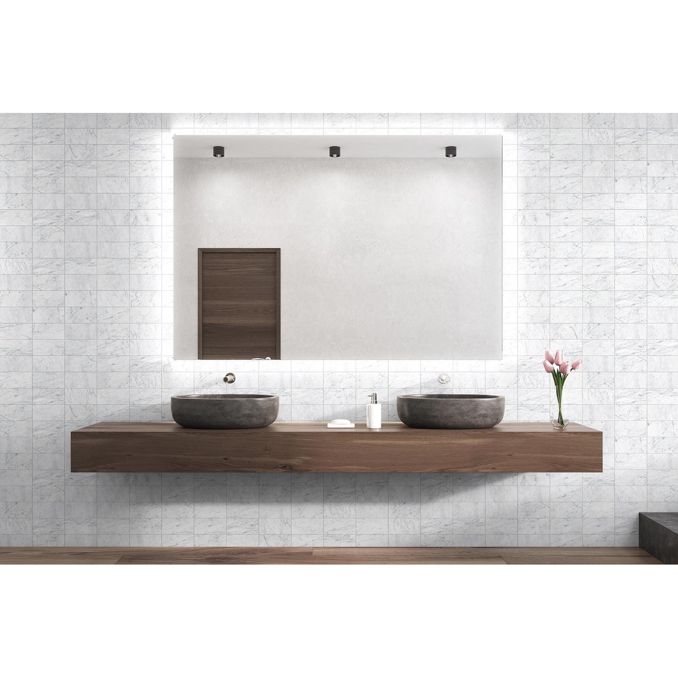 Carrara Marble 3" x 6" Honed Tile