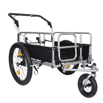 3-in-1 Heavy-Duty Bike Trailer Converts to Stroller & Pull Cart
