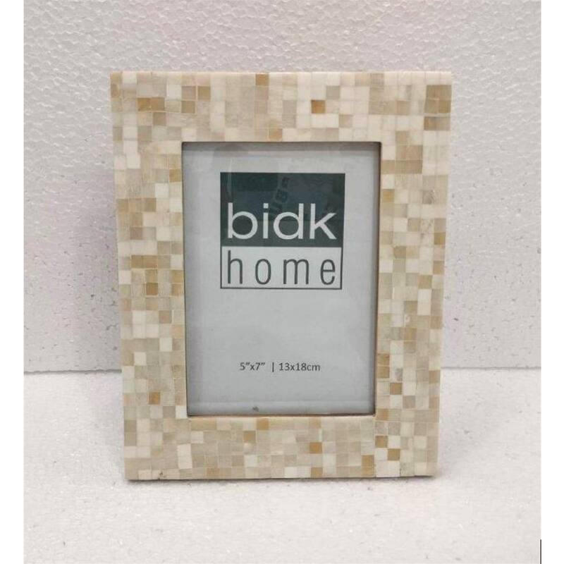 Mosaic Picture Frame - for 5" x 7" Photo - Light Brown - 5-inchx7-inch