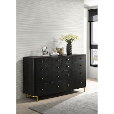Anser Black 8-drawer Dresser
