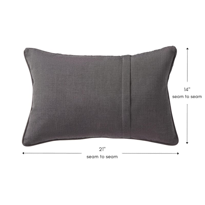 Greendale Home Fashions Sunbrella 21" x 14" Rectangle Outdoor Throw Pillow (Set of 2)