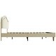 preview thumbnail 31 of 66, Velvet Upholstered Platform Bed Smart LED Bed Frame with Adjustable Height Headboard, Noise-Free Slat Support for Night's Sleep