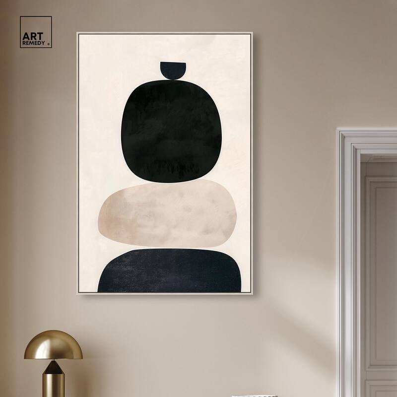 Pebble Pillars III Canvas by Art Remedy