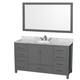 Option Dark Gray / White Carrara Marble Top / Brushed