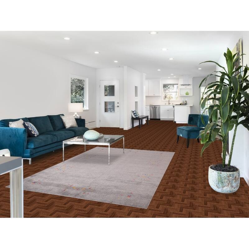 Gabbeh Indian Area Rug Hand-Knotted Tribal Wool Carpet - 5'3"x 7'9"