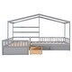 preview thumbnail 9 of 16, Solid Construction L-Shaped Platform Bed Twin Size House Platform Bed with Three Storage Drawers