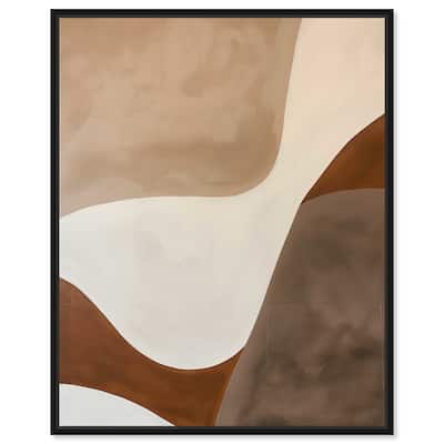 Art Remedy Dream Away Framed Abstract Shapes 1 Piece Canvas Wall Art