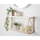 preview thumbnail 2 of 11, Kate and Laurel Brost Wood and Metal Wall Shelf - 22x8x10.25