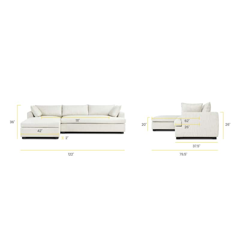 Poly & Bark Milo Left-facing Sleeper Sectional