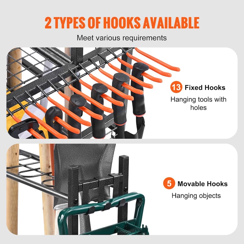 Garden Tool Organizer PP Garden Tool Stand Holder Organizer for Yard, Shed, Outdoor