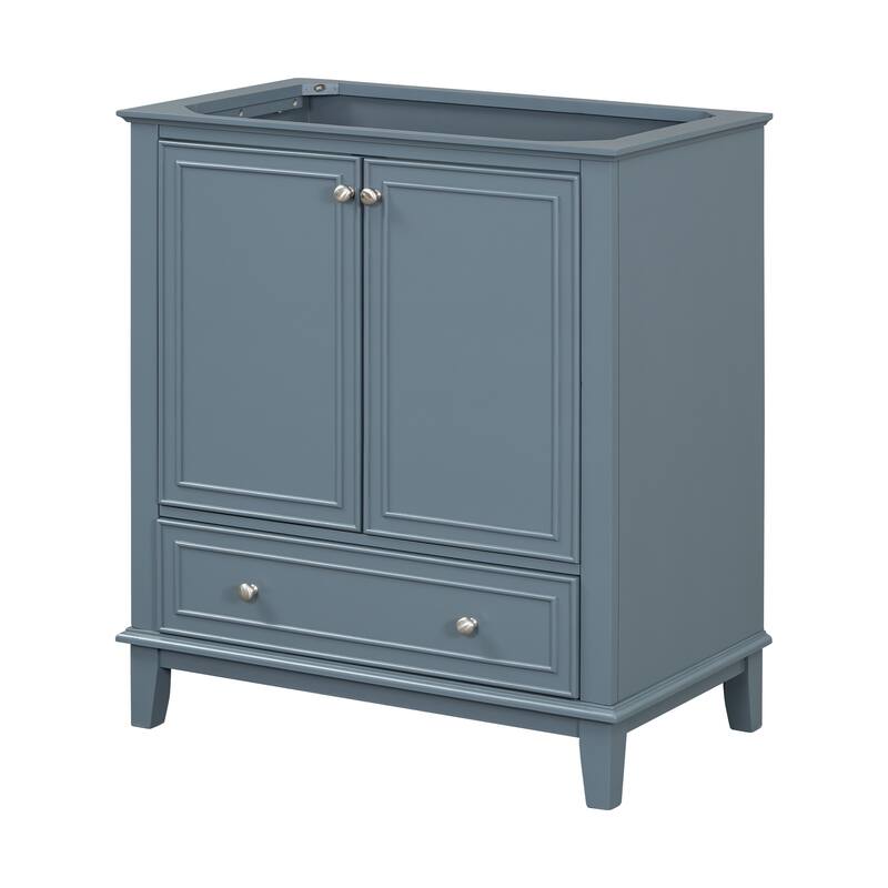 30" Bathroom Vanity without Sink, Base Only,Multi-functional Bathroom Cabinet with Doors and Drawer,Solid Frame and MDF Board