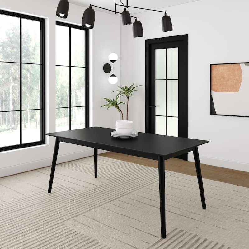 Mid-Century Modern 48" Rectangular Dining Table for 6