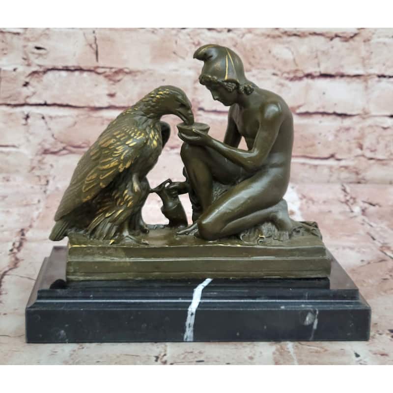 Bronze Zeus And Ganymede Statue - Mythical Greek Sculpture Decor