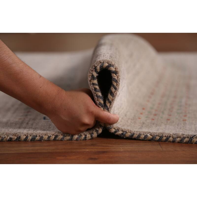 Hand Knotted Oriental 100% Wool Carpet Tribal Animal Pictorial Brown Gabbeh Area Rug - 7' 9'' X 5' 4''